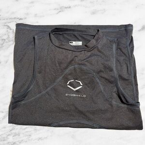 EvoShield Men's Chest Guard Sleeveless Shirt, a compression top